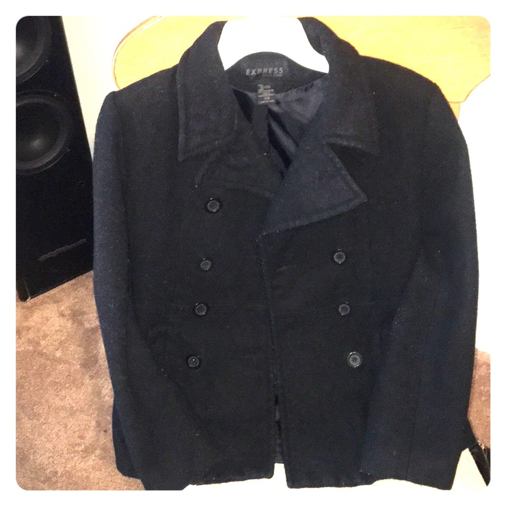 Black peacoat